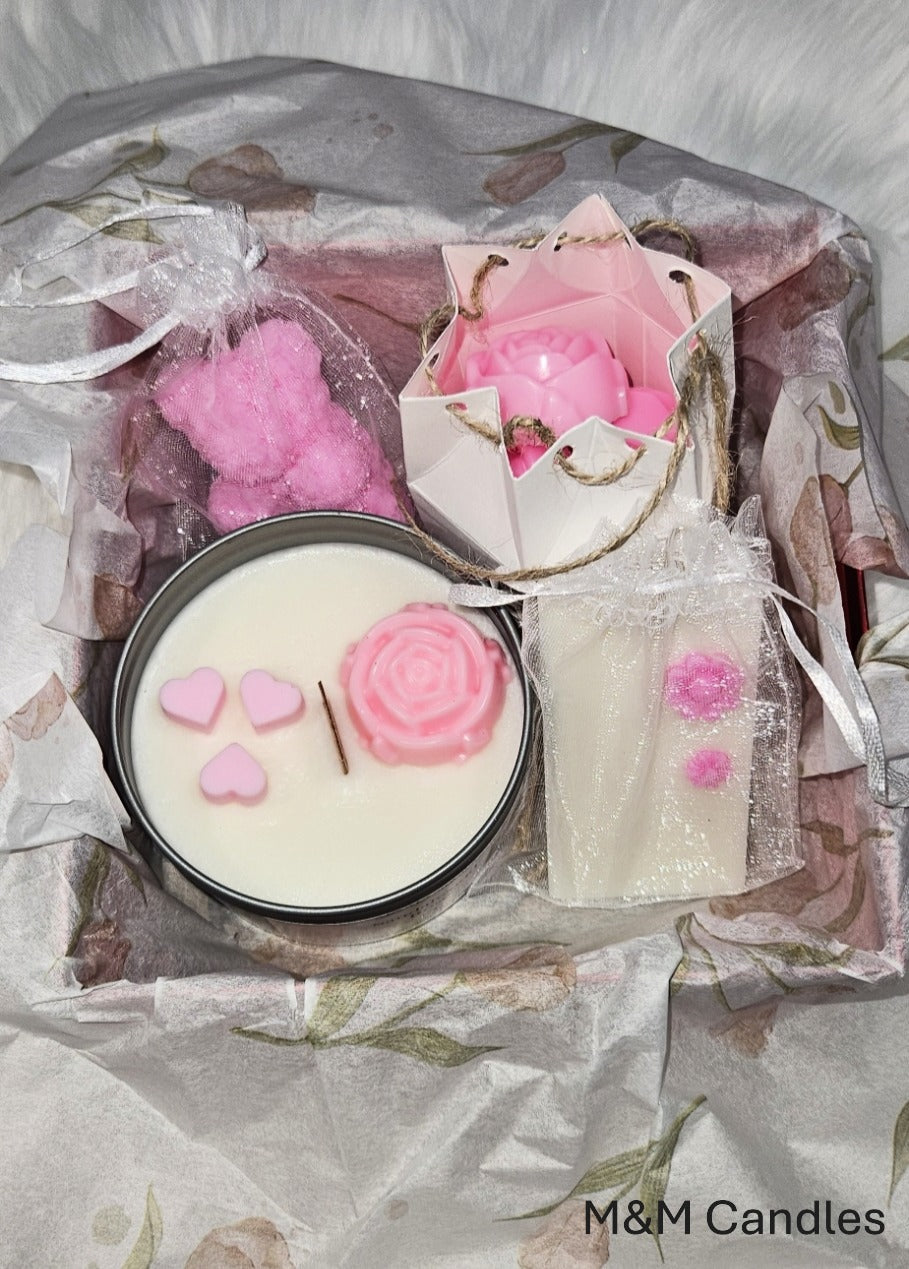 Scented Candle Gift Set-Sandalwood Rose fragrance-Wooden wick-1 lb