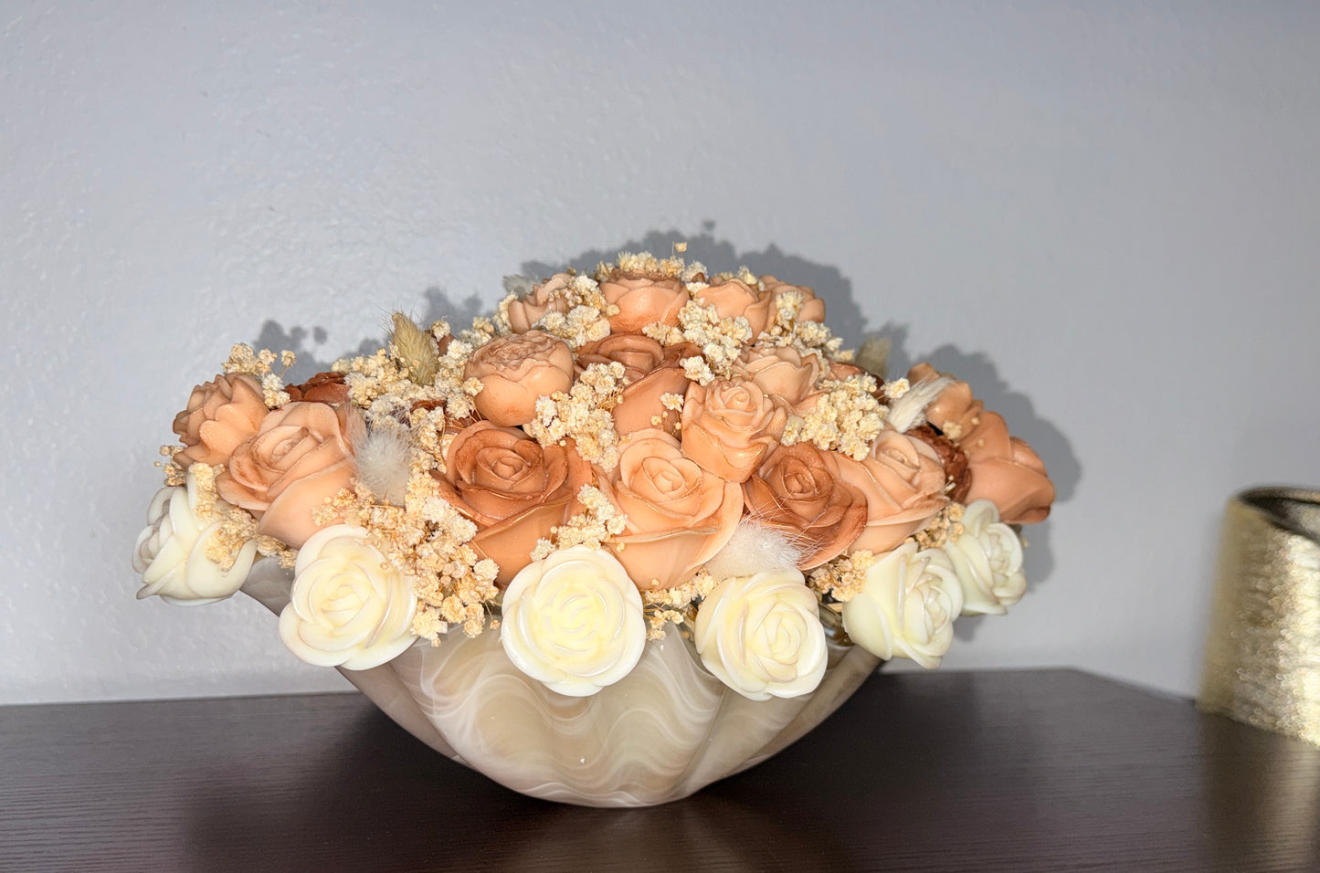 Soft Earth Harmony Sculpted Candle Blooms-Choose your scent