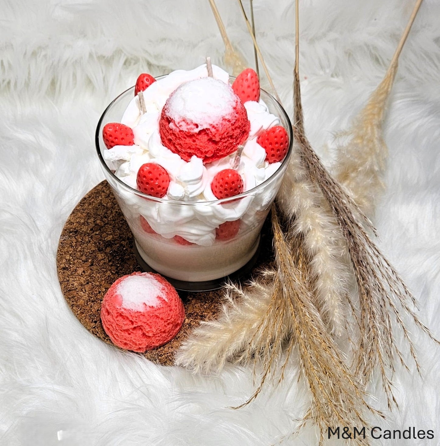 Scented Candle with design (Dessert like)-Ruby Rouge fragrance-Soy Wax-1 lb