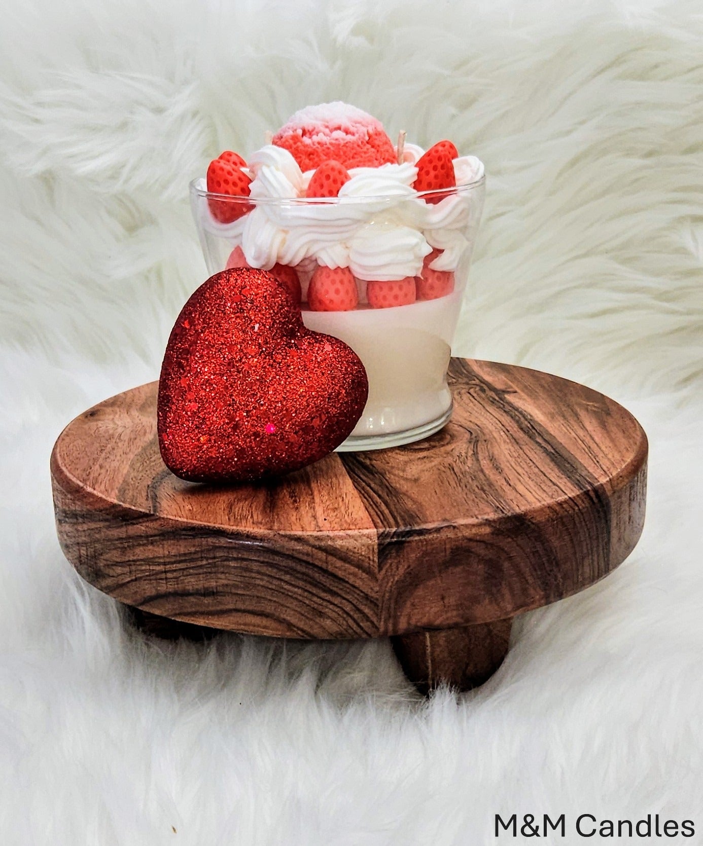 Scented Candle with design (Dessert like)-Ruby Rouge fragrance-Soy Wax-1 lb