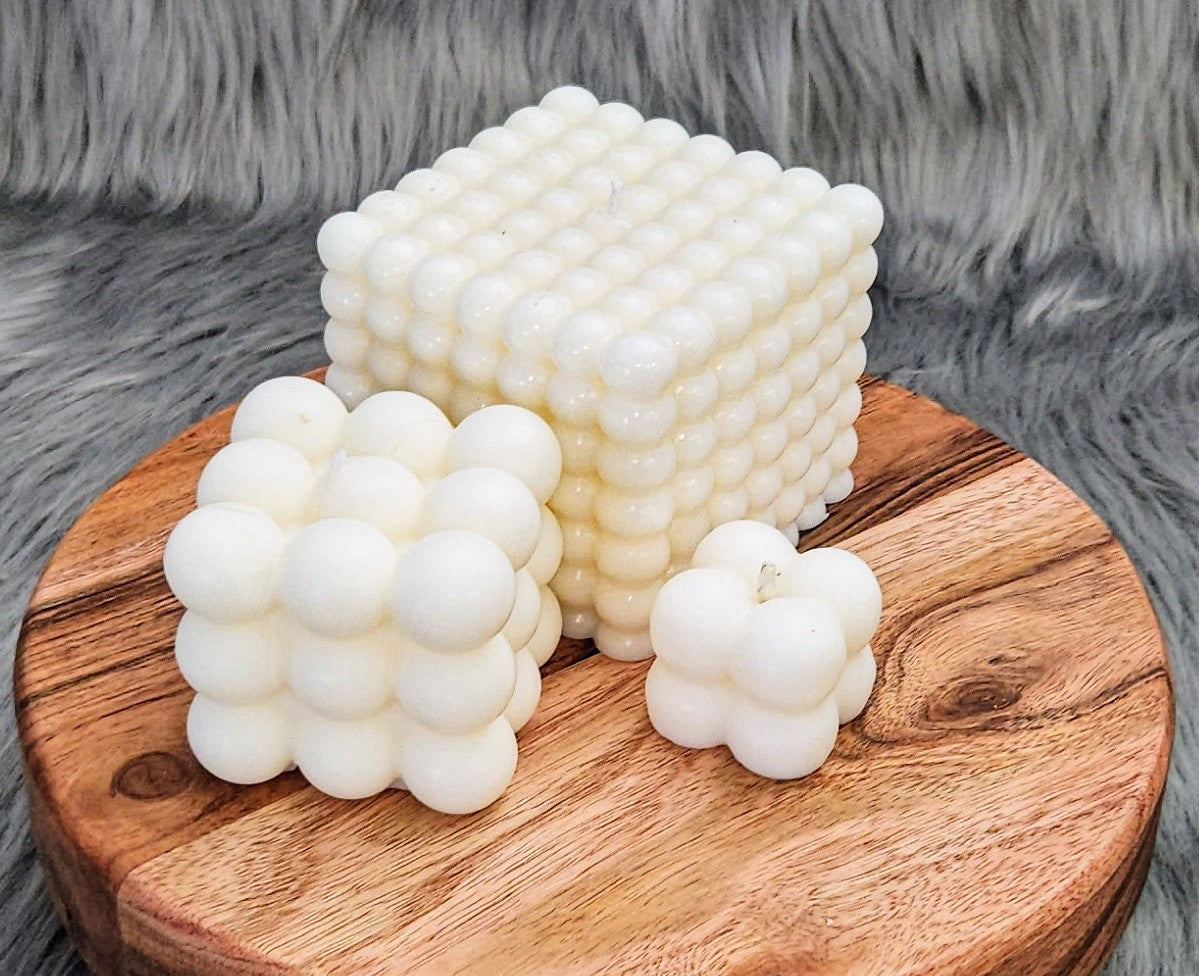 🫧 Custom Large Bubble Square Candle – Choose Your Color & Scent 🕯️ image 2