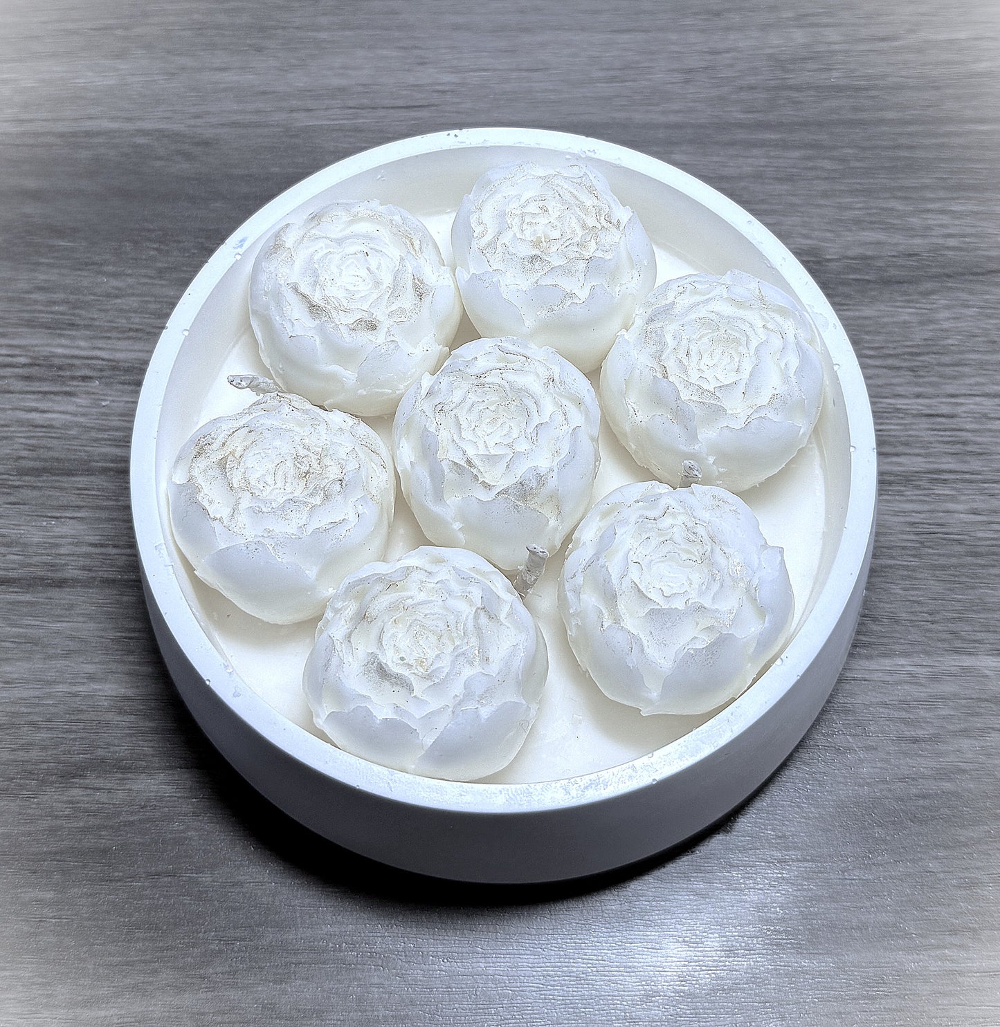 Candle Flowers Bowl-Choose Scent-Choose Colors-Choose Flowers image 7