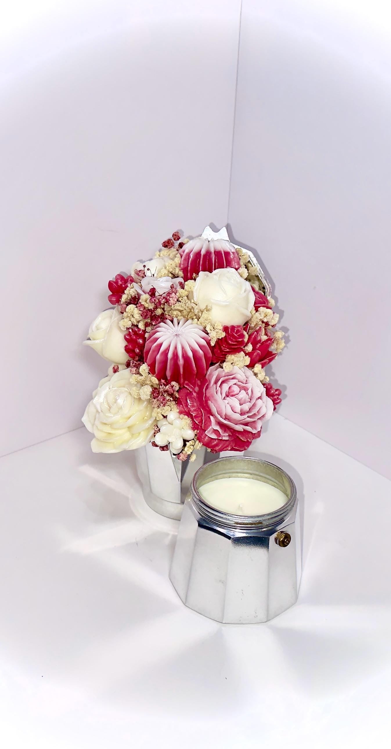 Floral  Candle Coffee Maker Bouquet