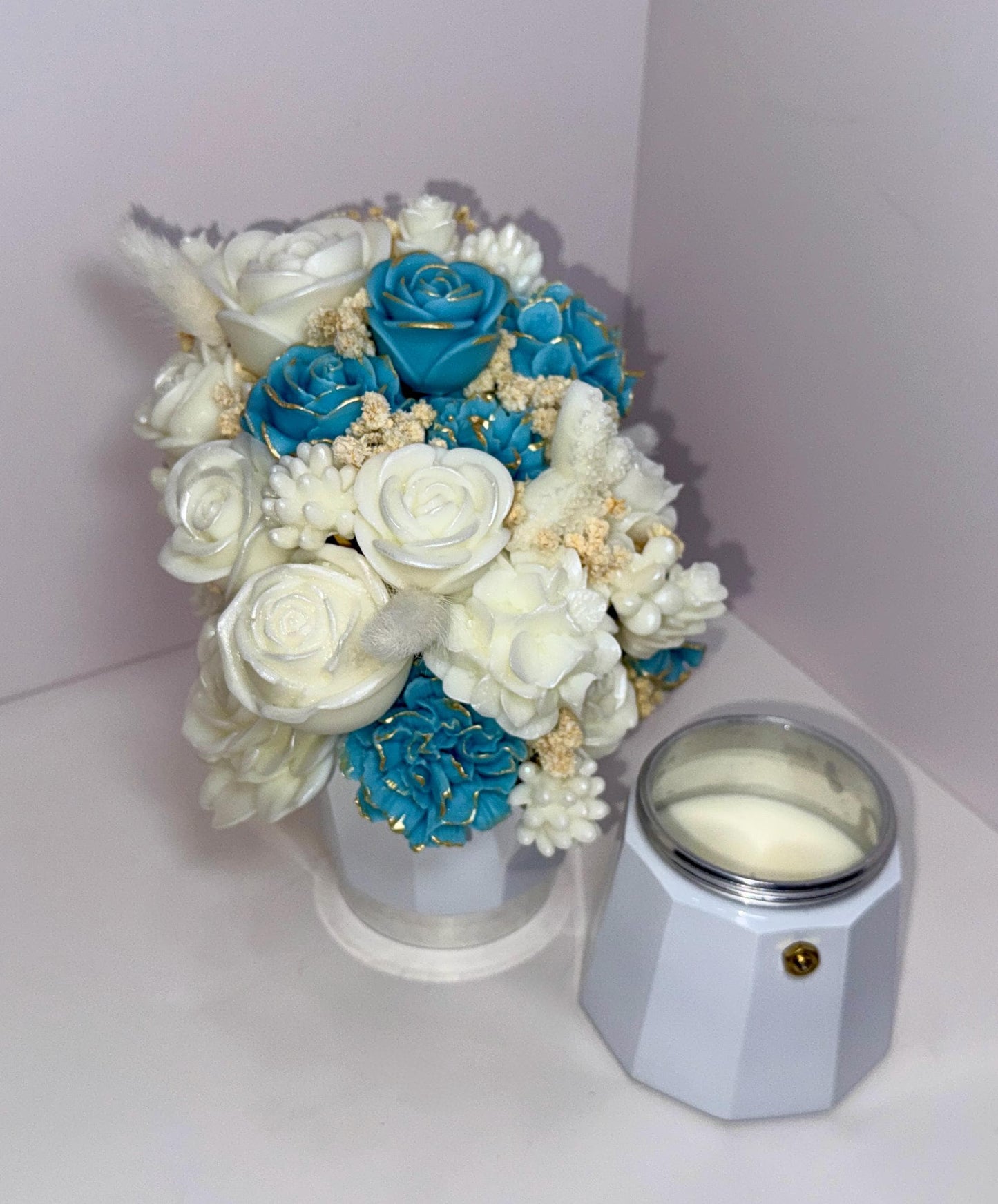 Floral Candle Coffee Maker Bouquet