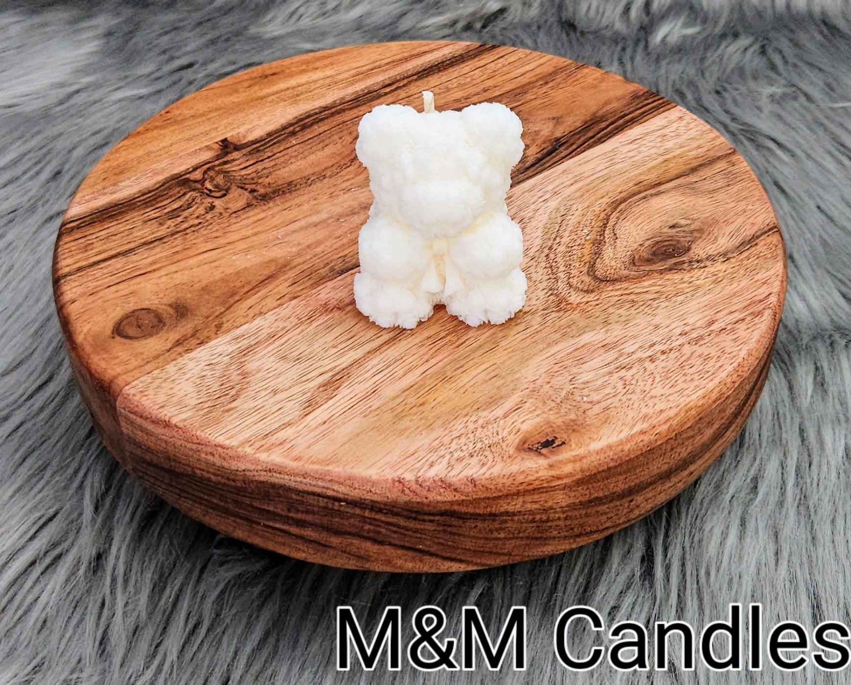 Blossom Bear Duo – Sculpted Rose Candle Set image 2