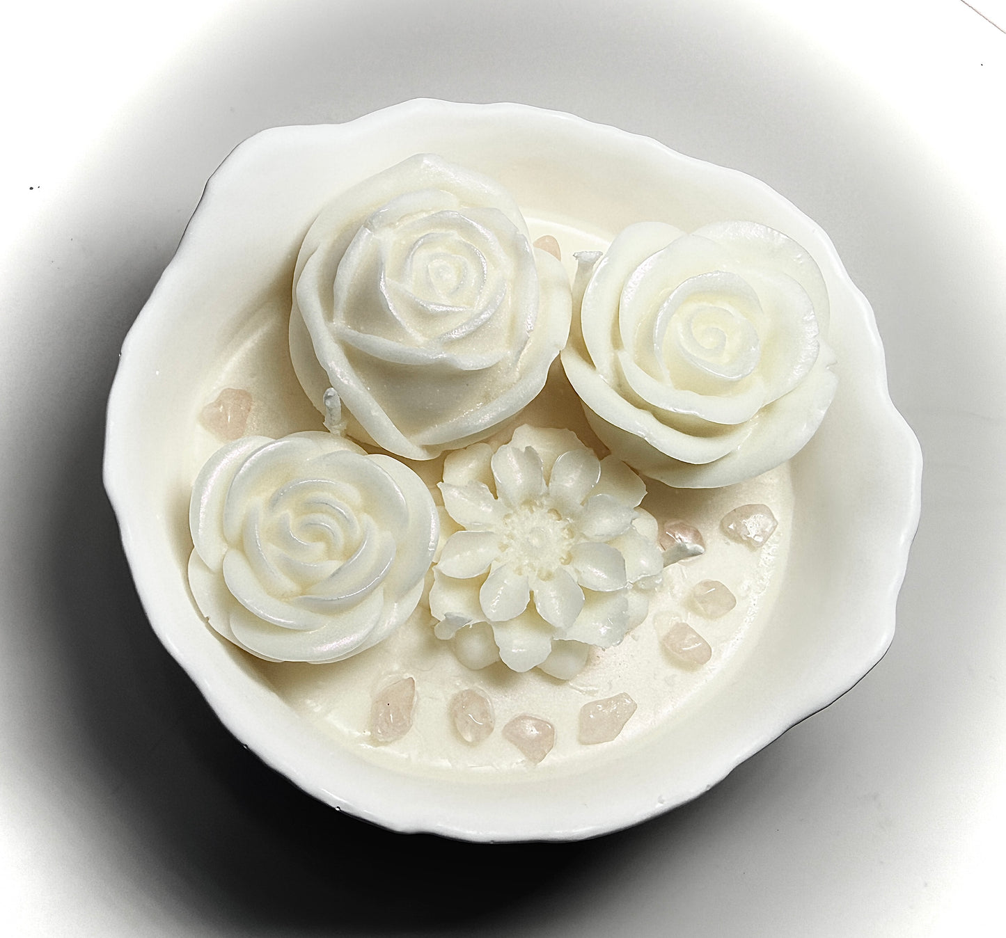 Candle Flower Bowl-Choose Scent-Choose color image 2