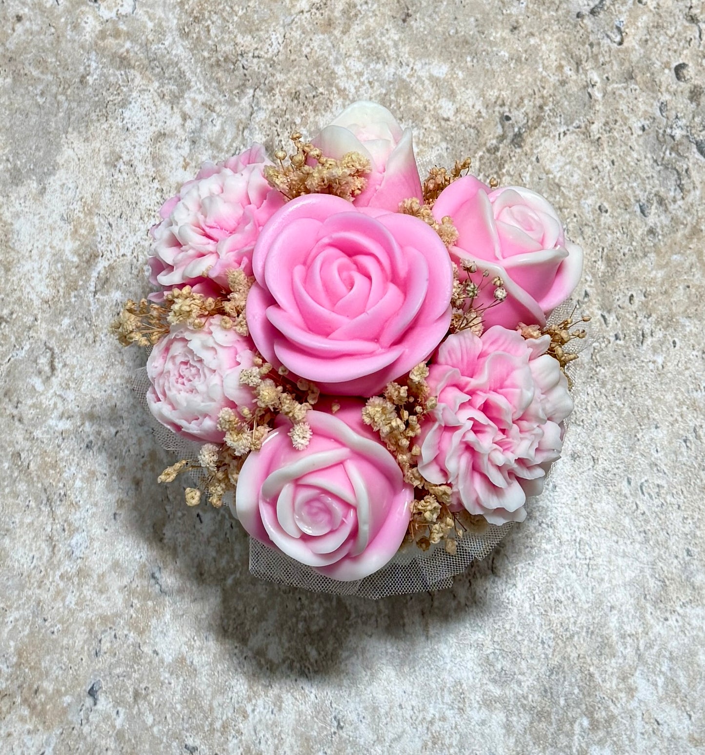 Handcrafted Floral Candle Arrangement – Custom Color & Scent Options image 1