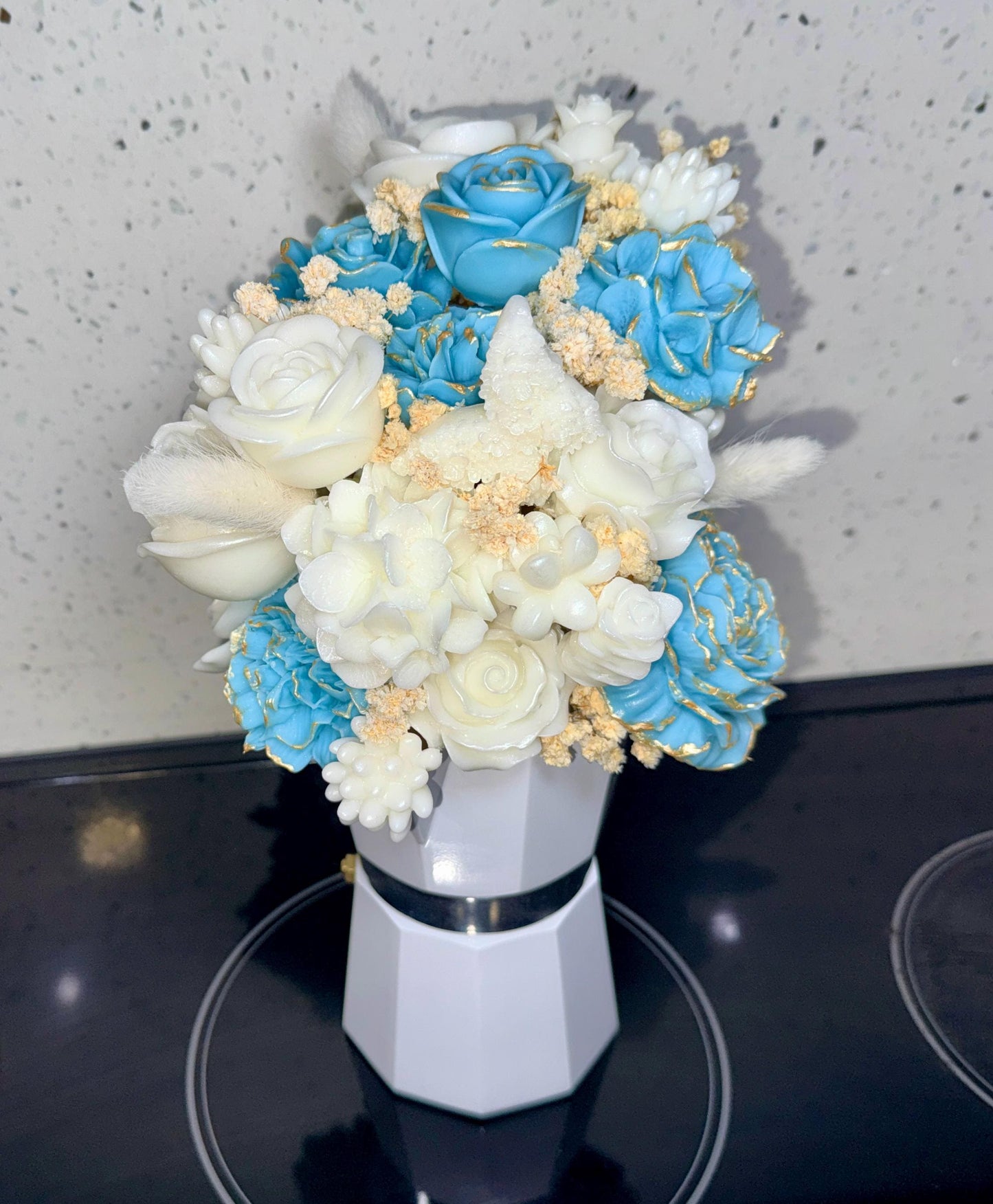 Floral Candle Coffee Maker Bouquet