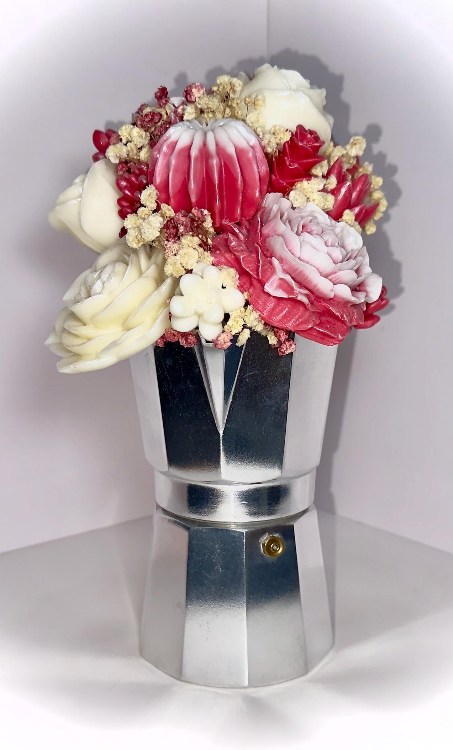 Floral  Candle Coffee Maker Bouquet