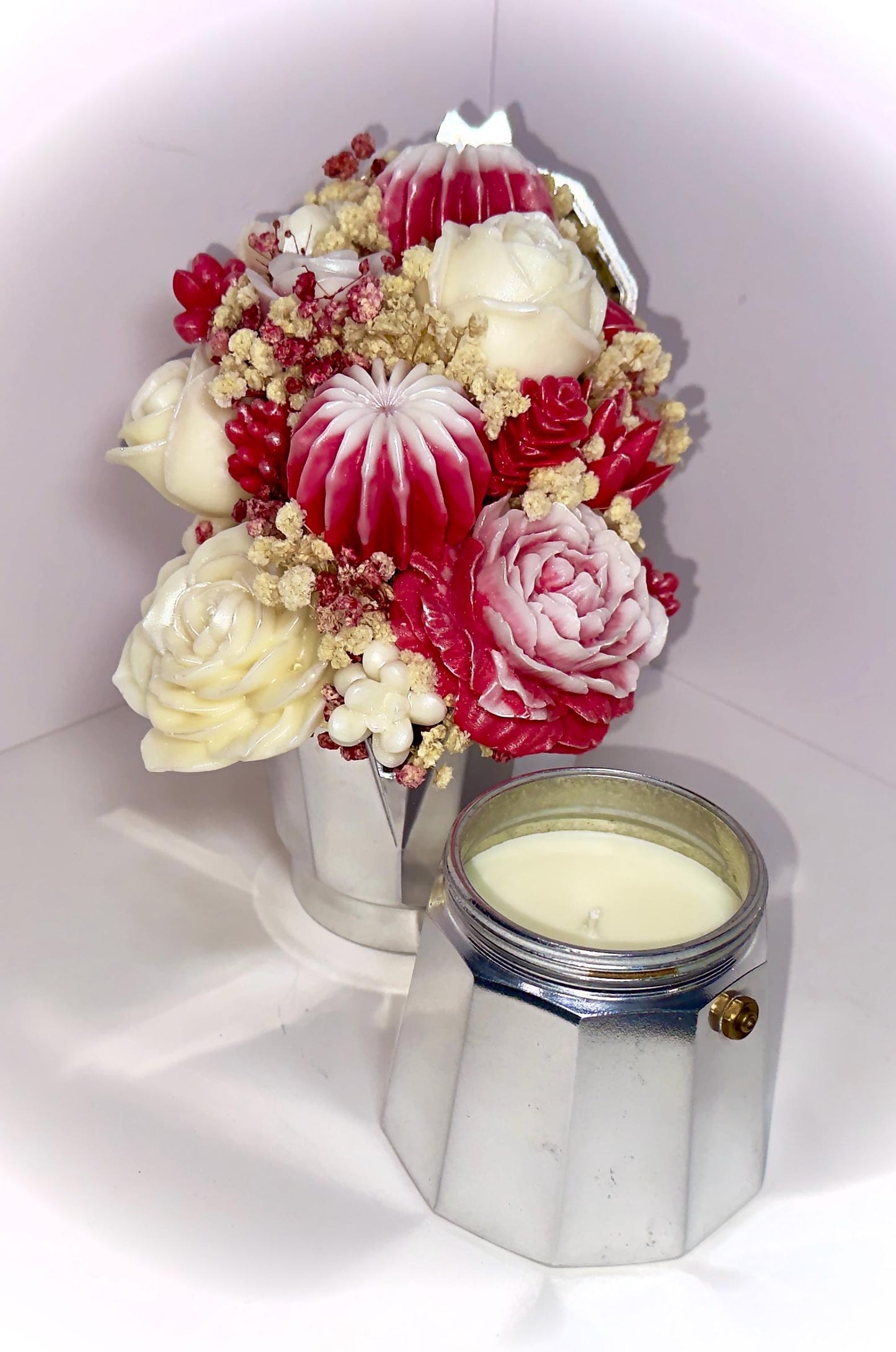 Floral  Candle Coffee Maker Bouquet