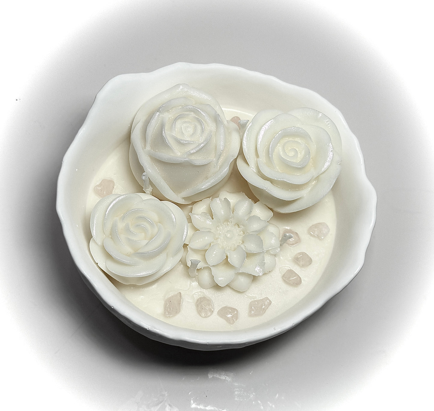 Candle Flower Bowl-Choose Scent-Choose color image 3
