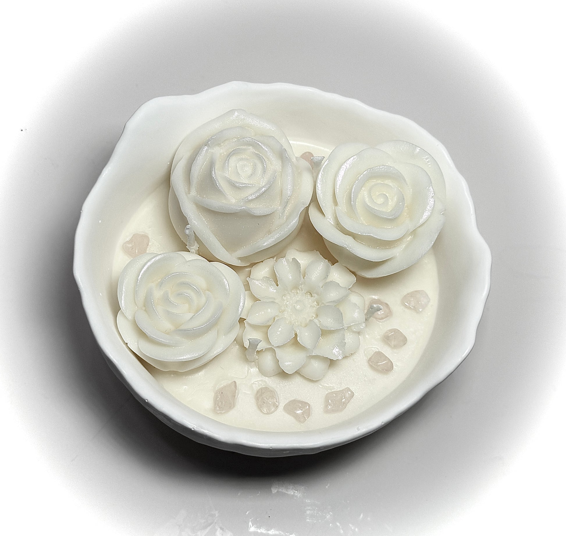 Candle Flower Bowl-Choose Scent-Choose color image 3
