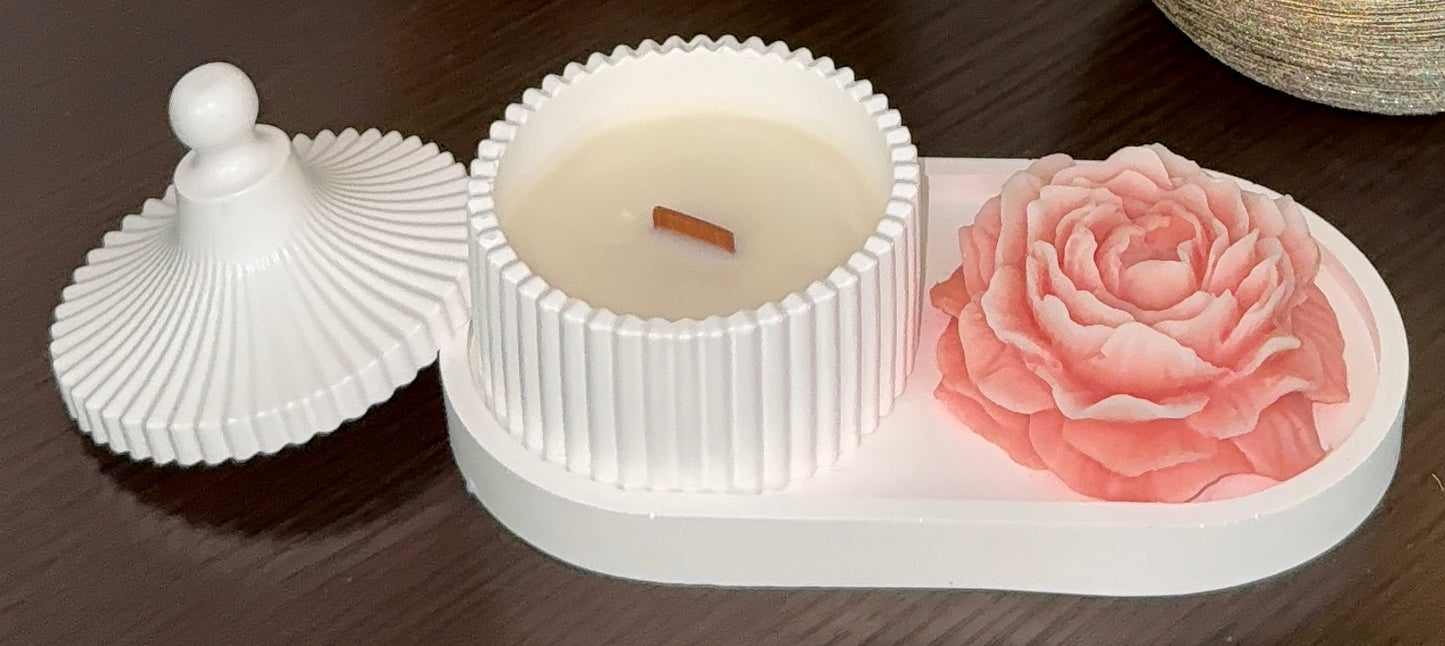 🌸 Blush Bloom Candle Duo-Choose your scent and color-Made to order image 4