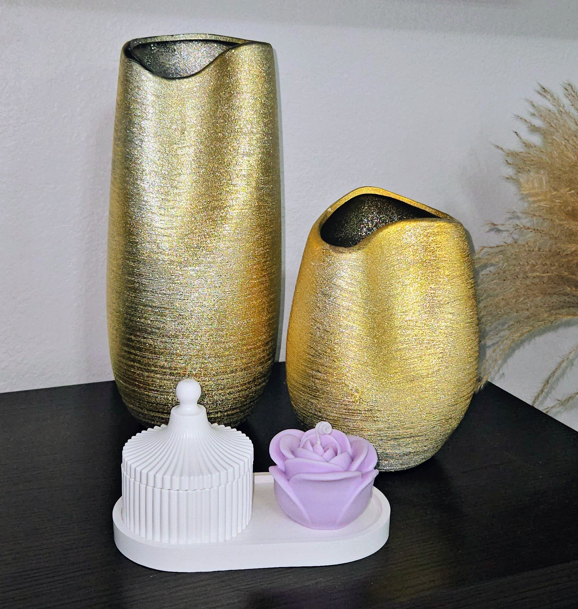 🌸 Blush Bloom Candle Duo-Choose your scent and color-Made to order image 5