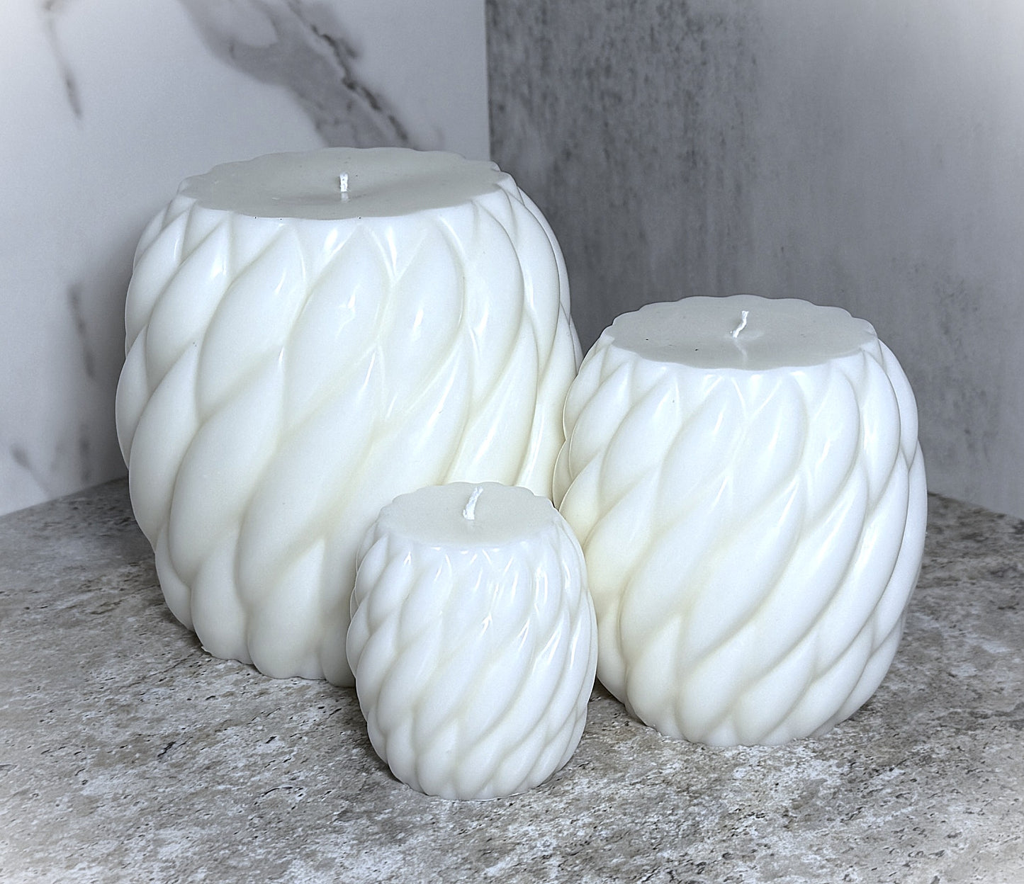 🕯️Twist Trio – Elegant Spiral Candles Set of 3 or Individually -Choose Scent and Color.