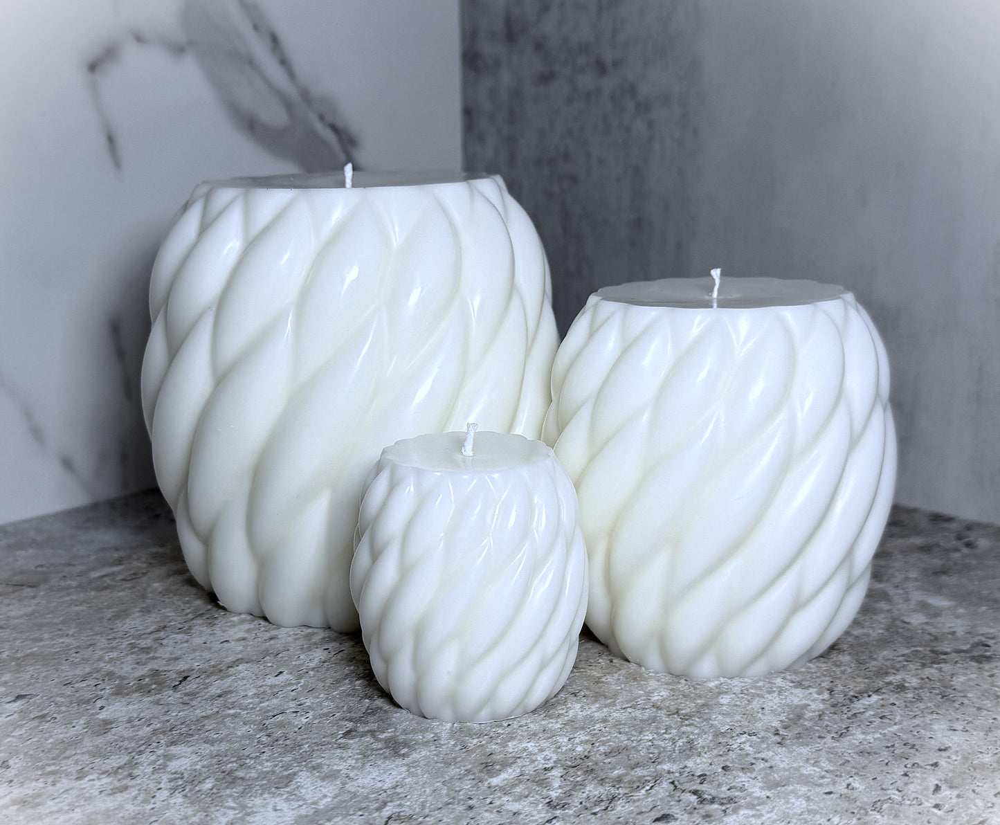 🕯️Twist Trio – Elegant Spiral Candles Set of 3 or Individually -Choose Scent and Color.