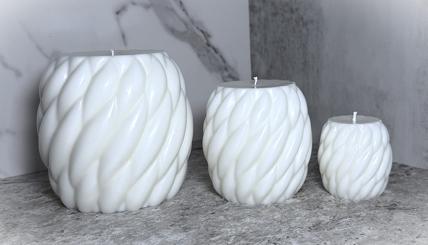 🕯️Twist Trio – Elegant Spiral Candles Set of 3 or Individually -Choose Scent and Color.