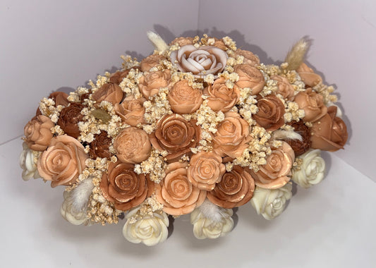 Soft Earth Harmony Sculpted Candle Blooms-Choose your scent