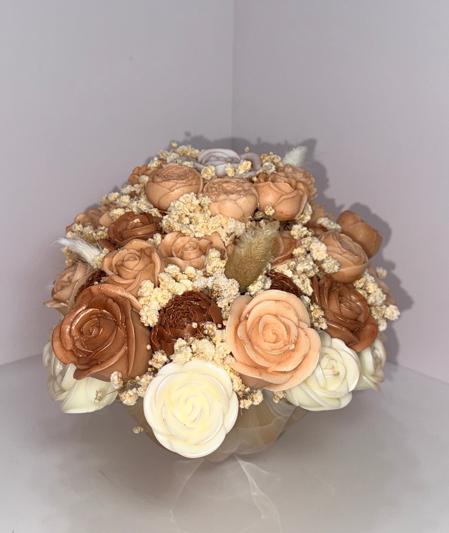 Soft Earth Harmony Sculpted Candle Blooms-Choose your scent