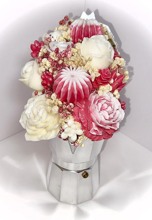 Floral  Candle Coffee Maker Bouquet