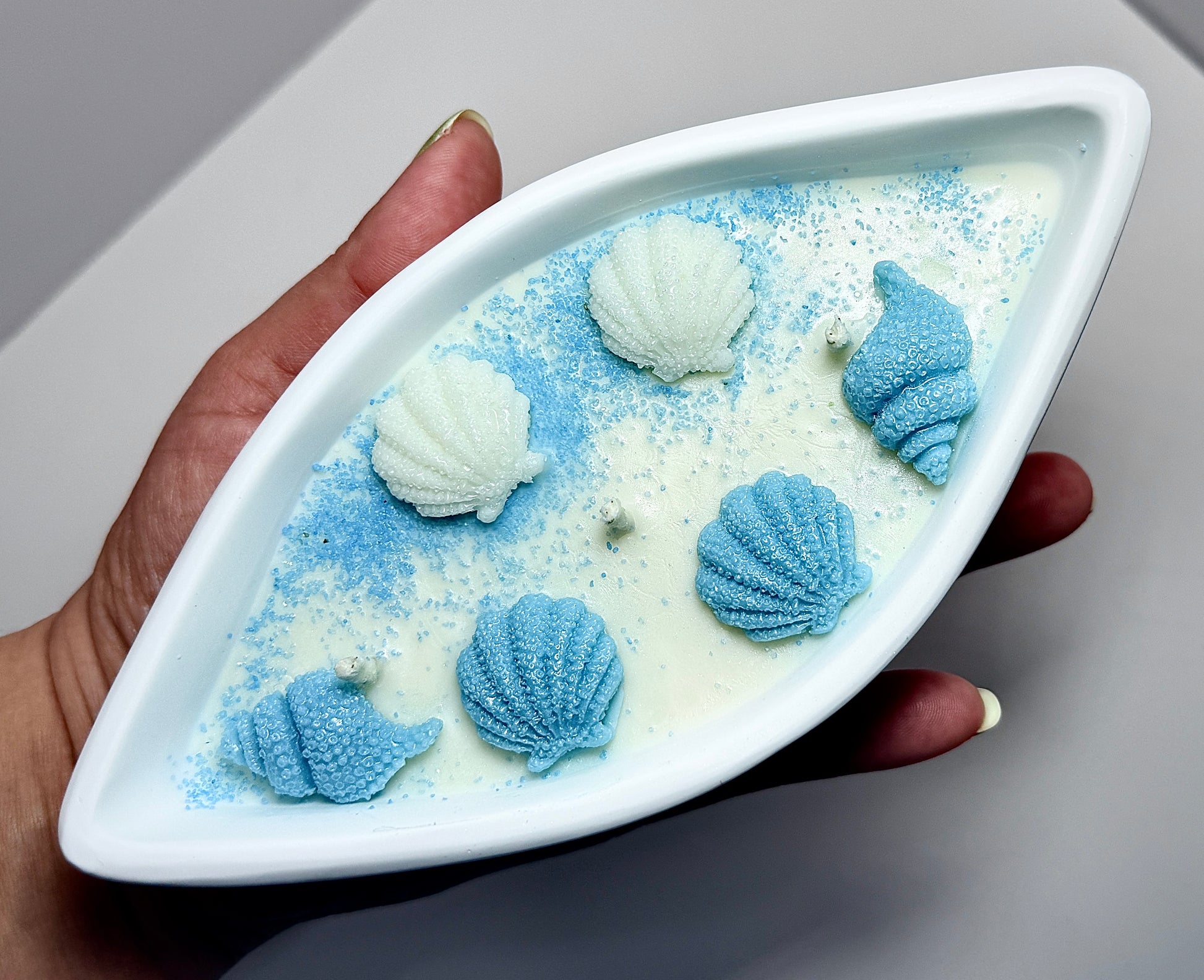 Coastal Breeze Shell Candle Boat - Shaped Bowl - Ocean Themed. Choose Scent. image 5