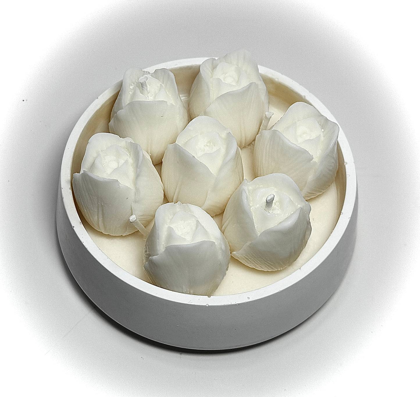 Candle Flowers Bowl-Choose Scent-Choose Colors-Choose Flowers image 4