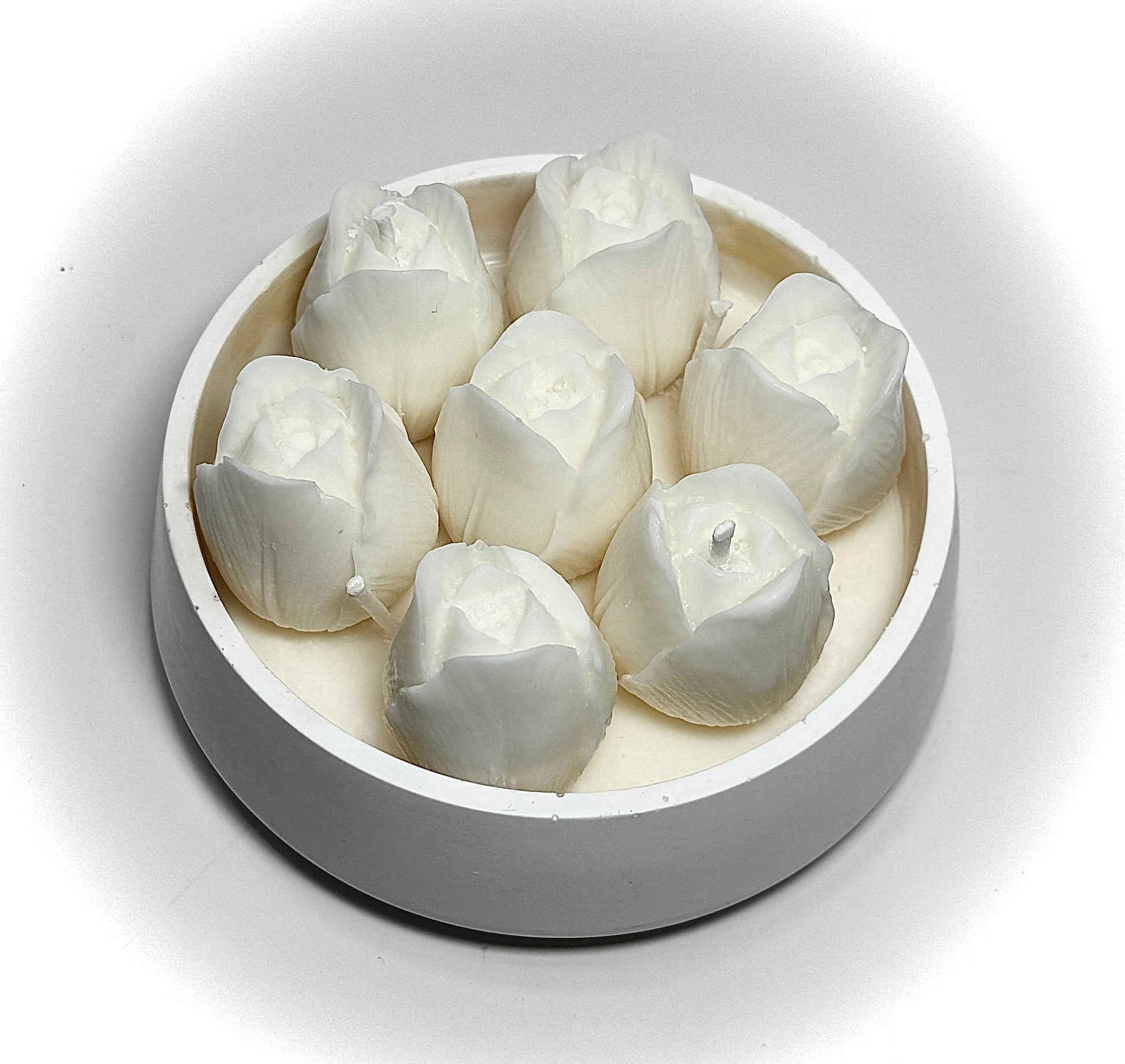 Candle Flowers Bowl-Choose Scent-Choose Colors-Choose Flowers image 4