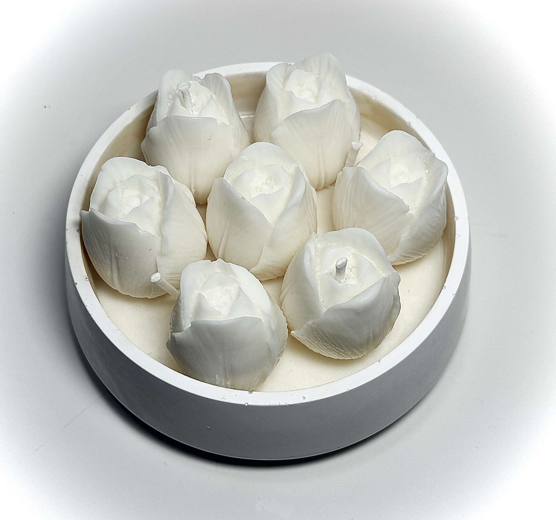 Candle Flowers Bowl-Choose Scent-Choose Colors-Choose Flowers image 2
