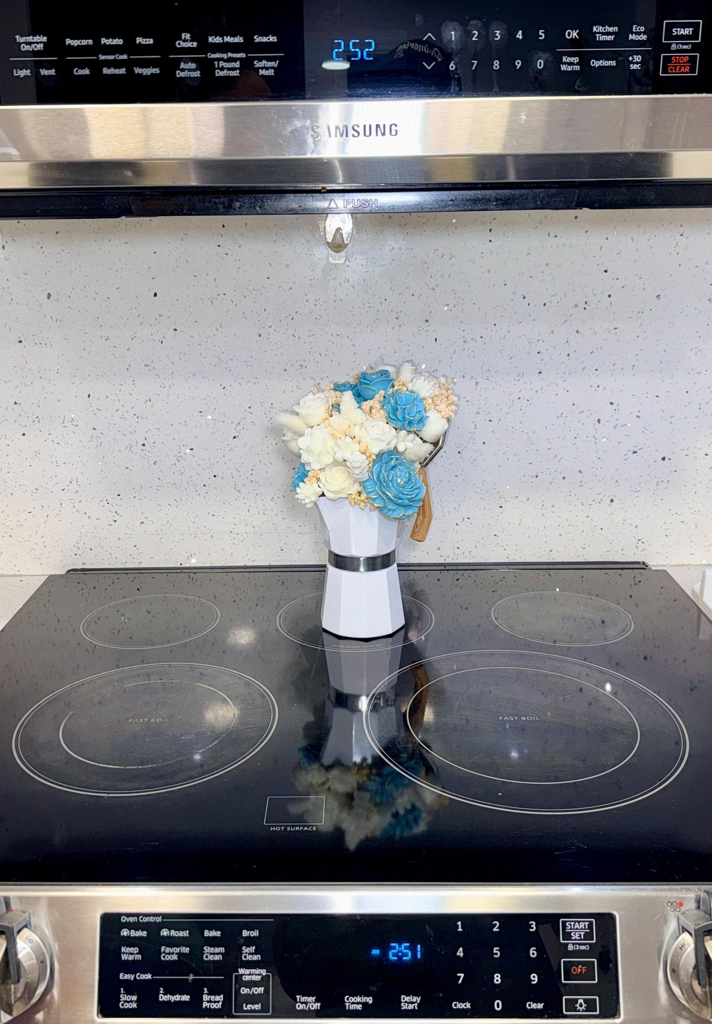 Floral Candle Coffee Maker Bouquet