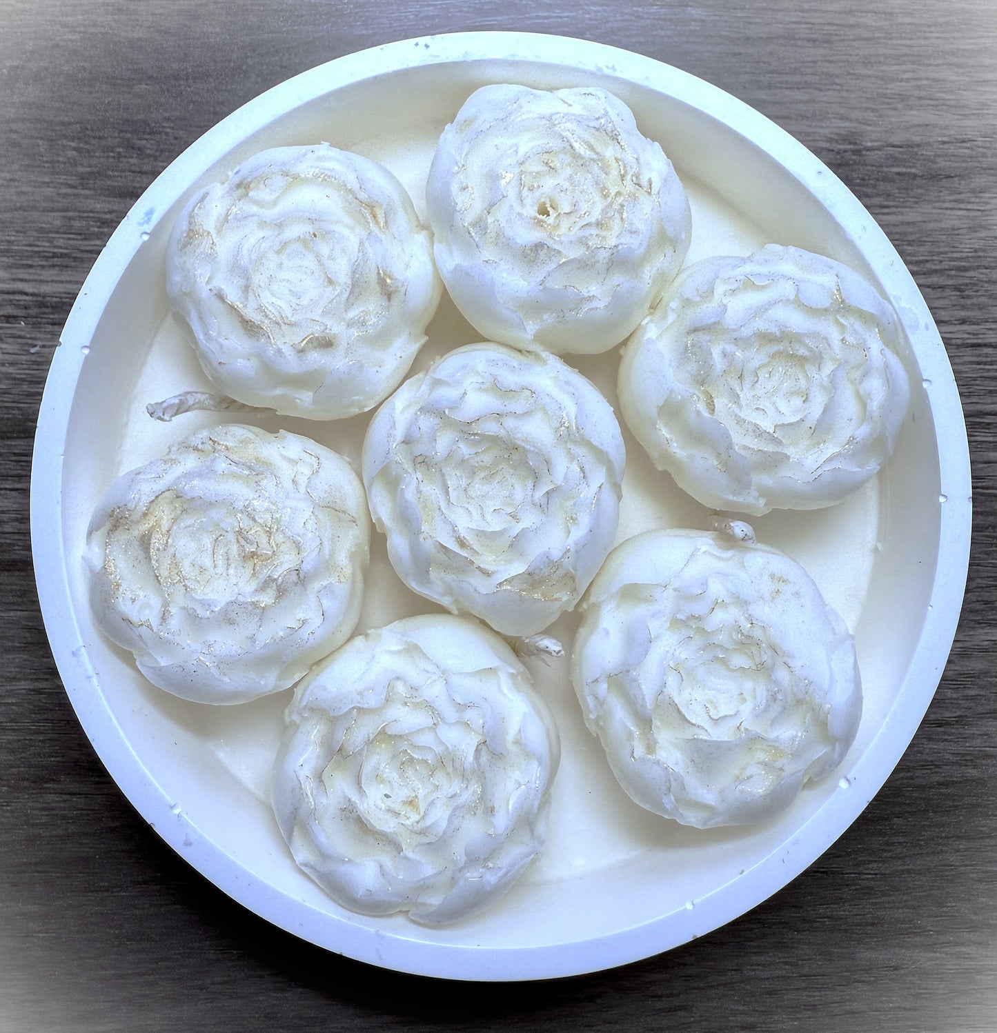 Candle Flowers Bowl-Choose Scent-Choose Colors-Choose Flowers image 1