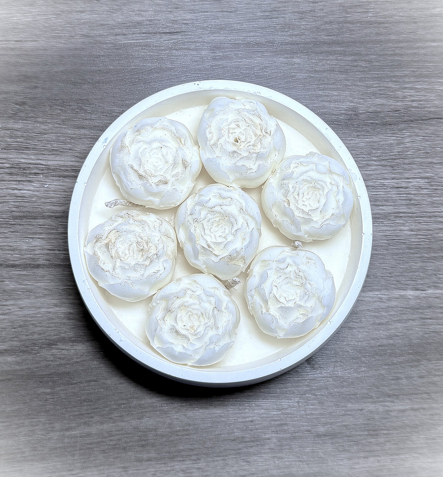 Candle Flowers Bowl-Choose Scent-Choose Colors-Choose Flowers image 3