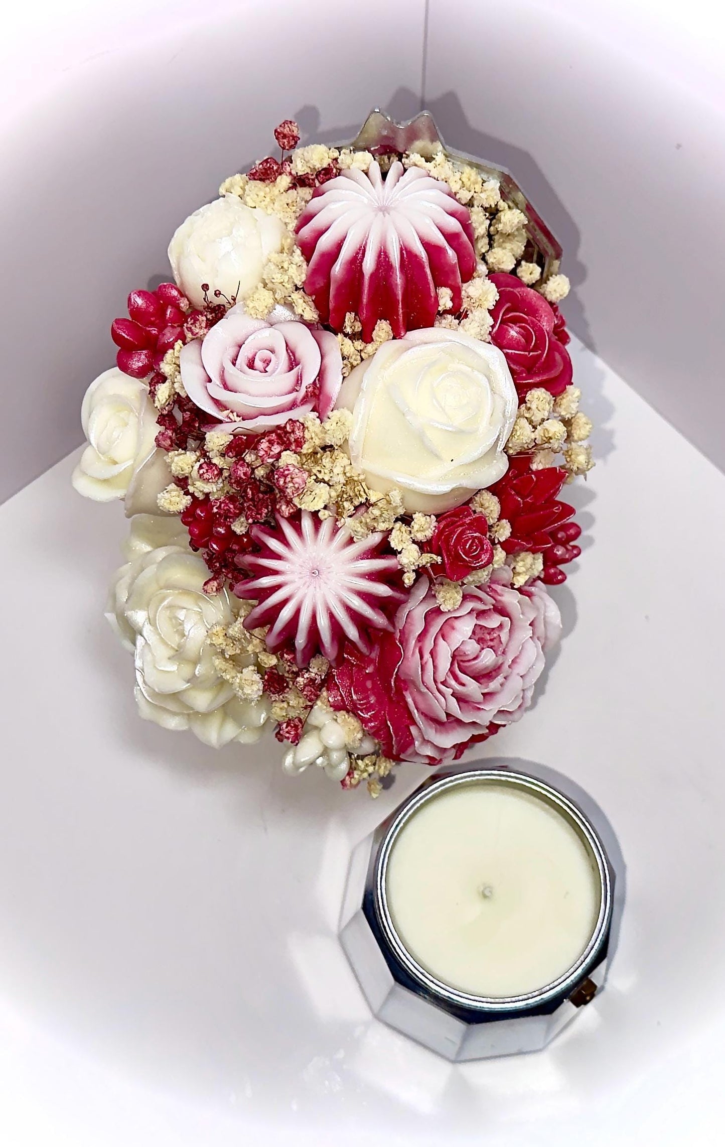 Floral  Candle Coffee Maker Bouquet