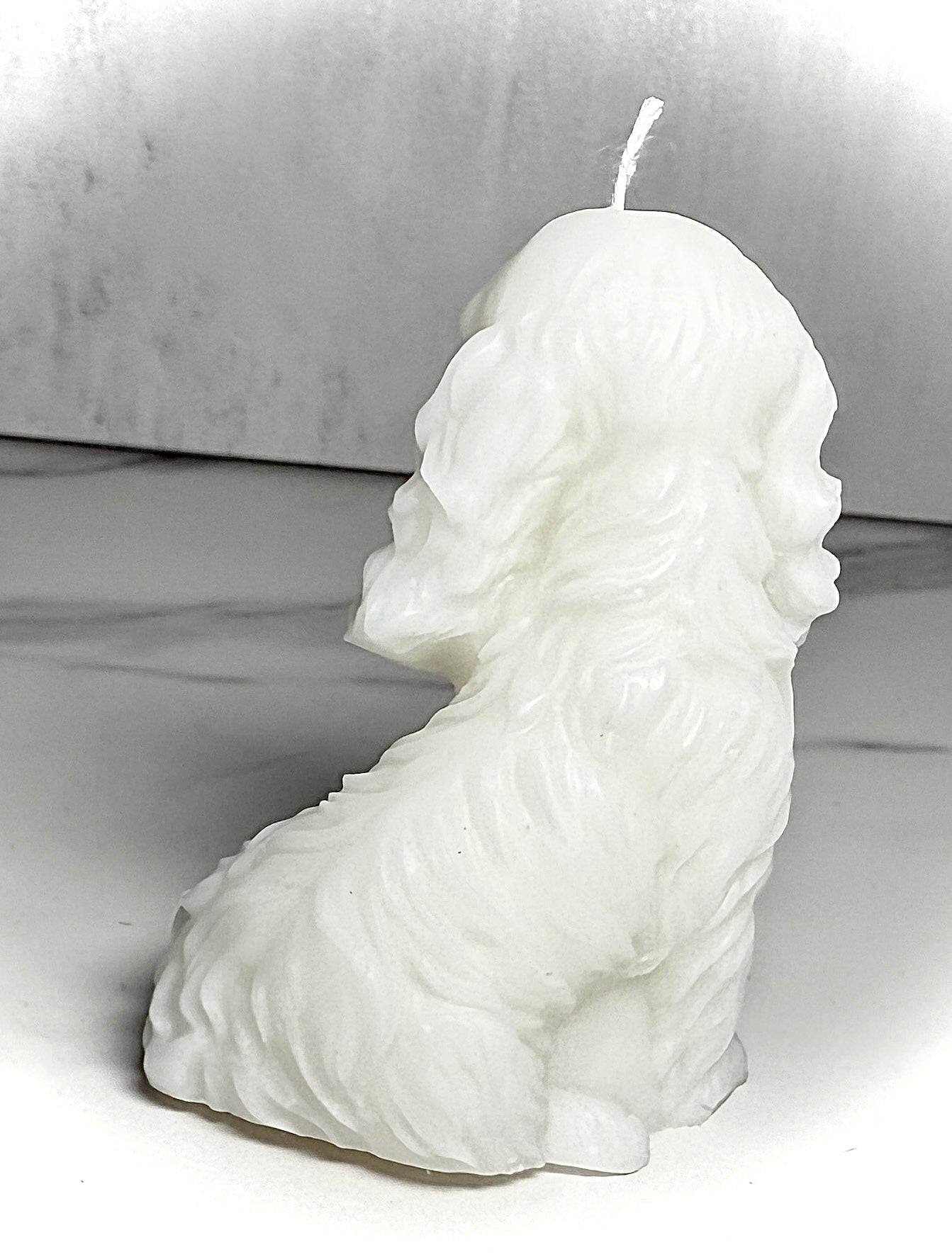 Handcrafted Dog Figurine Candle – Custom Color & Scent image 1
