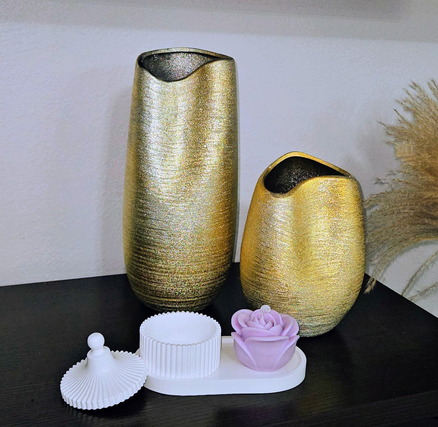 🌸 Blush Bloom Candle Duo-Choose your scent and color-Made to order image 6