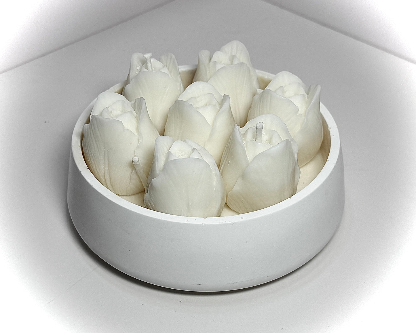 Candle Flowers Bowl-Choose Scent-Choose Colors-Choose Flowers image 0